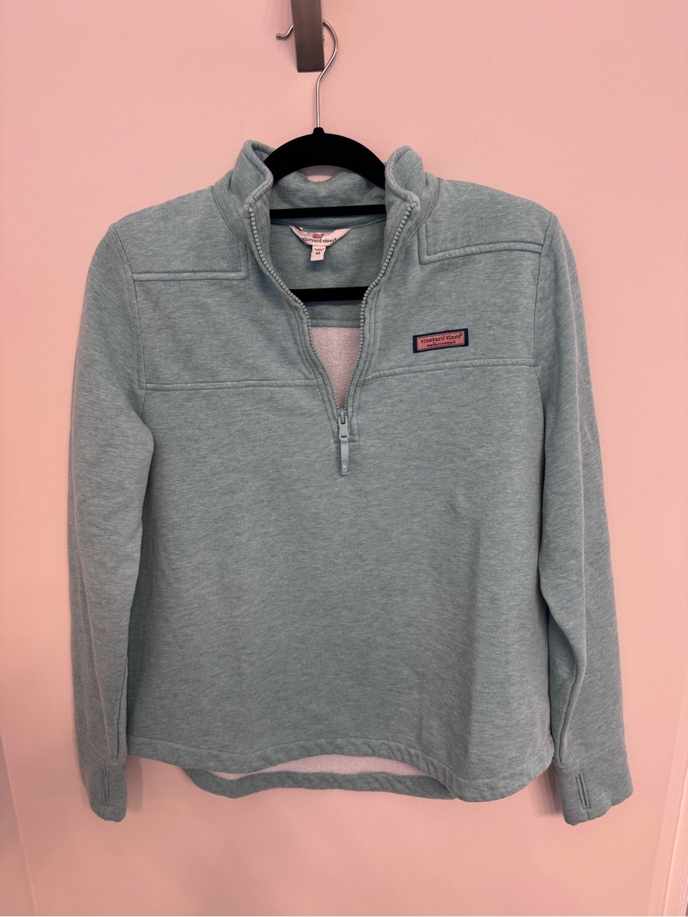 NWOT Vineyard Vines Light Blue Quarter-Zip Pullover Sz M
